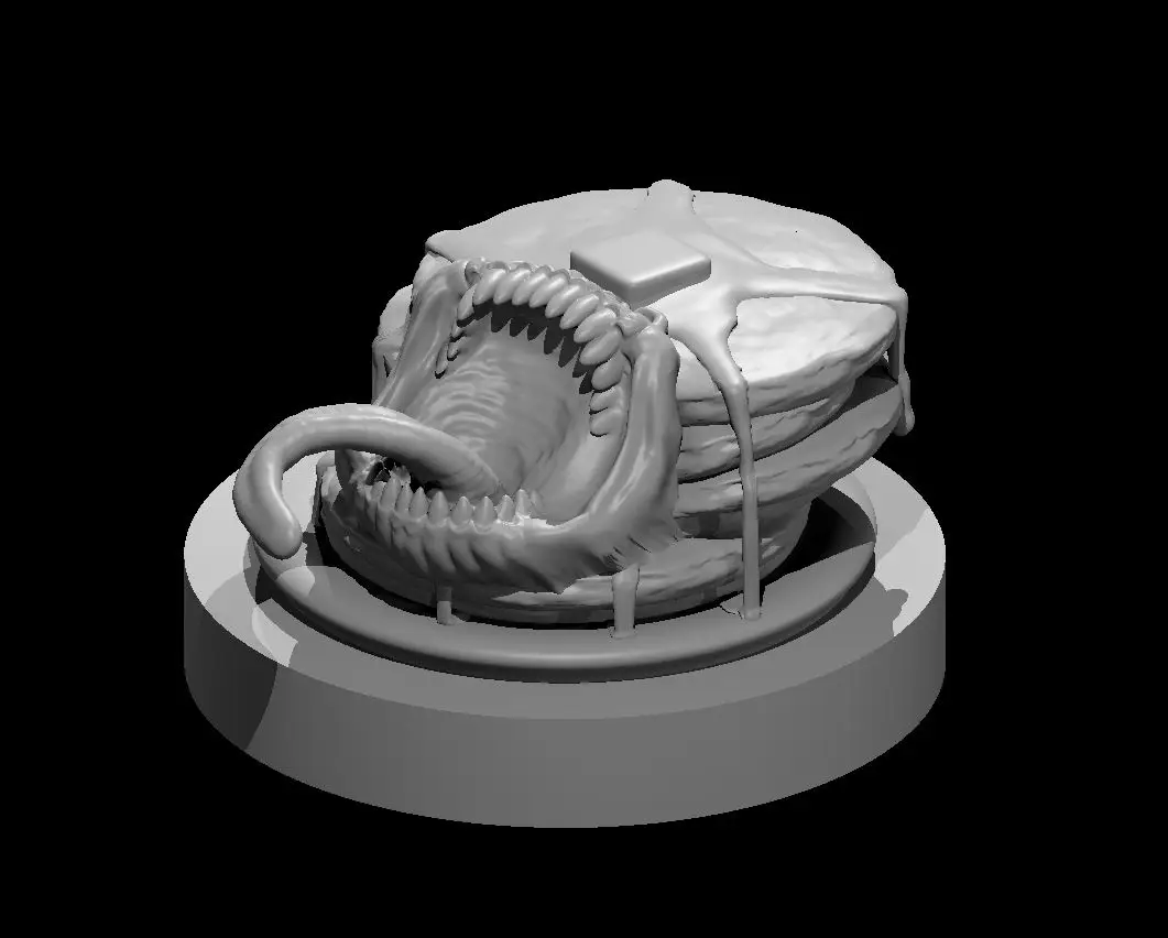 Resin 3D printed miniature of a stack of pancakes mimic.