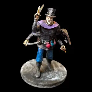 Painted Human Fighter with Grafted Arms