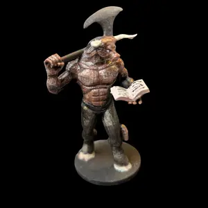 Painted Minotaur Scholar Barbarian