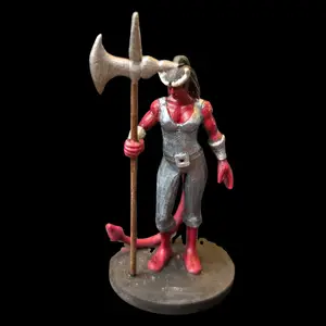 Painted Tiefling Female Barbarian